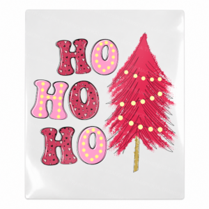 Ho Ho Ho Pink Tree Christmas UV transfer for hard-surface products
