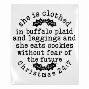 Buffalo Plaid Leggings Christmas Quote Christmas UV transfer for hard-surface products