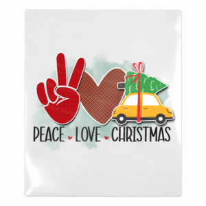 Peace Love Christmas Van Christmas UV transfer for hard-surface products