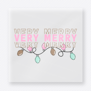 Very Merry Christmas Lights Christmas DTF Transfers