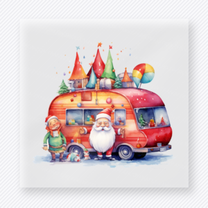 Christmas Camper Santa Christmas DTF Transfers