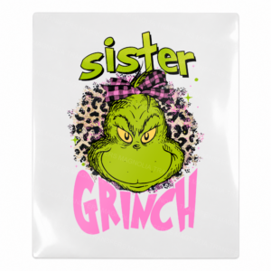 Sister Grinch Christmas UV transfer for hard-surface products