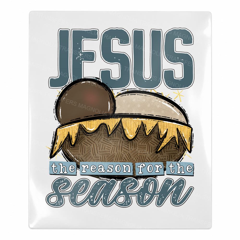 Jesus Reason For The Season Manger Christmas UV transfer for hard-surface products