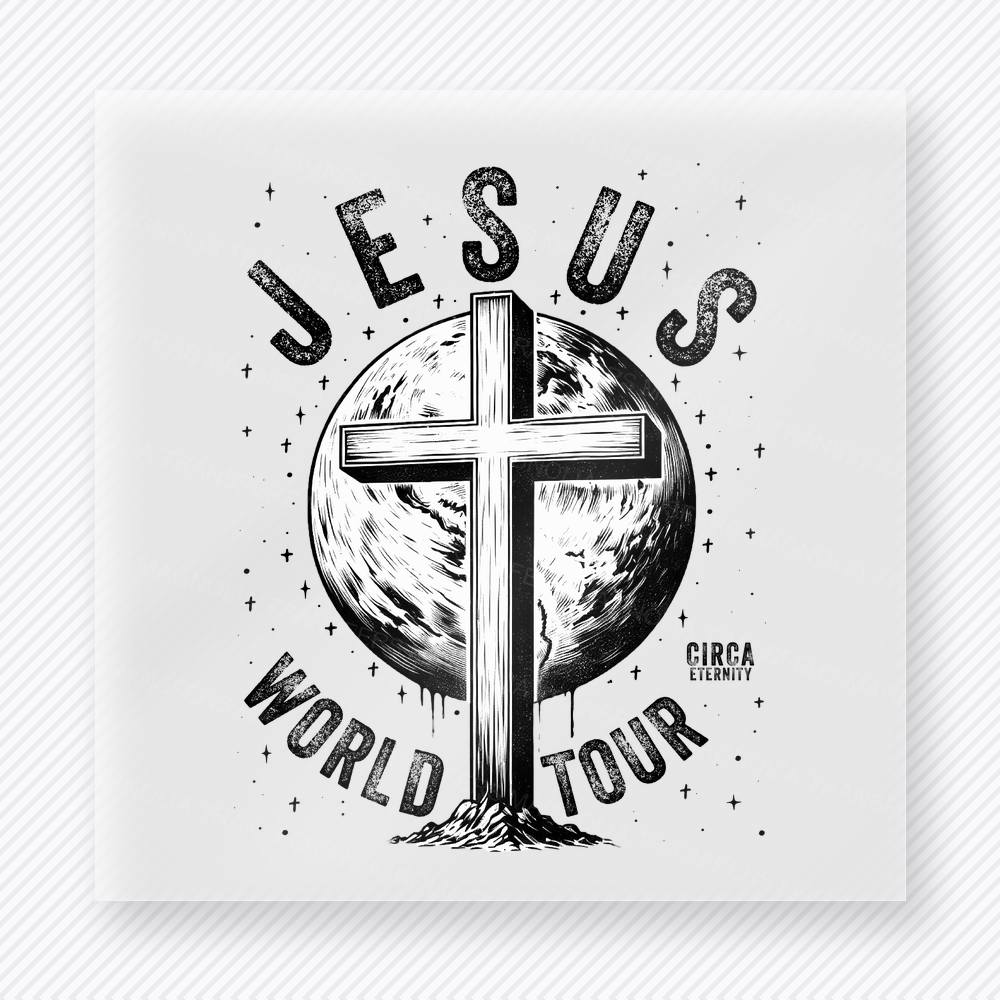 Jesus World Tour Cross - Faith DTF Transfers