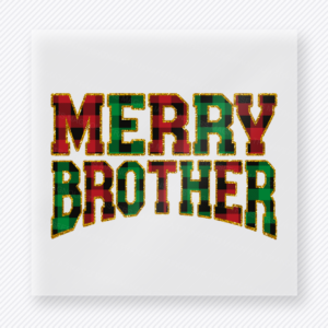 Merry Brother Plaid Christmas DTF Transfers