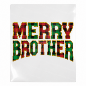 Merry Brother Plaid Christmas UV transfer for hard-surface products
