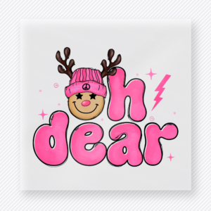 Oh Dear Pink Christmas DTF Transfers