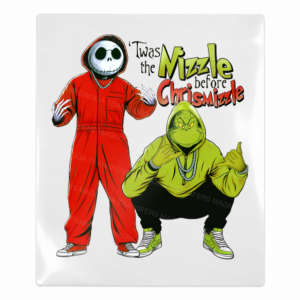 Twas The Mizzle Before Chrismizzle Red Christmas UV transfer for hard-surface products
