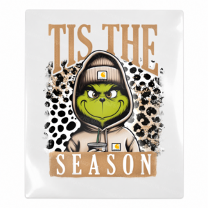 Tis The Season Grinch Leopard Hoodie Christmas UV transfer for hard-surface products