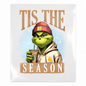 Tis The Season Grinch Red Cap Christmas UV transfer for hard-surface products