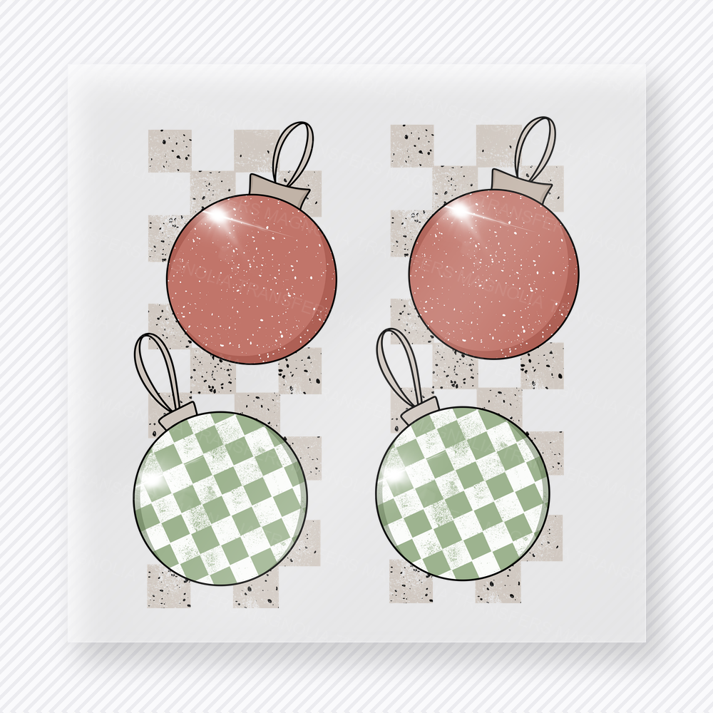 Christmas Ornament Earrings Christmas DTF Transfers