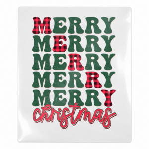 Merry Merry Merry Christmas Stack Christmas UV transfer for hard-surface products