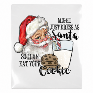 Santa Cookie Warning Christmas UV transfer for hard-surface products