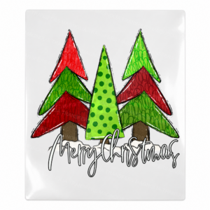 Merry Christmas Trees Christmas UV transfer for hard-surface products