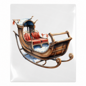 Vintage Christmas Sleigh Christmas UV transfer for hard-surface products