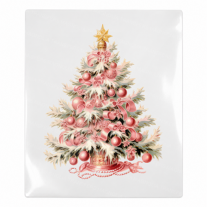 Pink Christmas Tree Christmas UV transfer for hard-surface products
