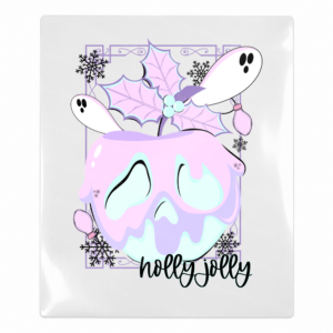 Holly Jolly Pastel Skull Christmas UV transfer for hard-surface products