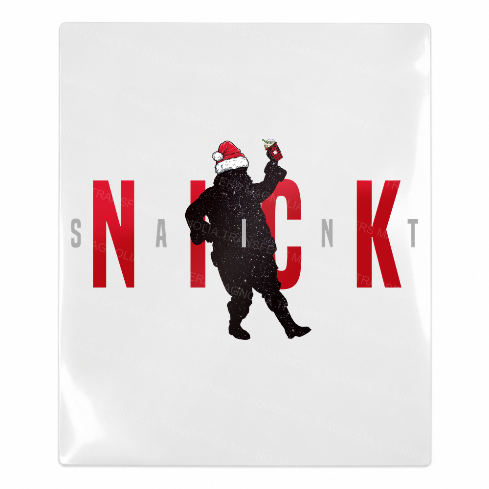 Santa Snack Bigfoot Christmas UV transfer for hard-surface products