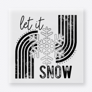 Let It Snow Black Rainbow Christmas DTF Transfers