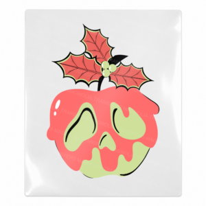 Holly Jolly Skull Apple Christmas UV transfer for hard-surface products
