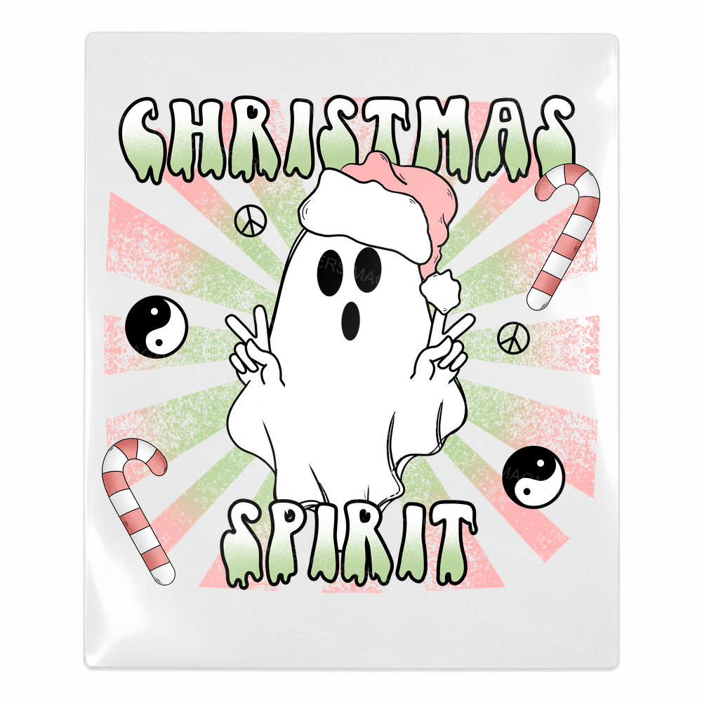 Christmas Spirits Ghost Christmas UV transfer for hard-surface products