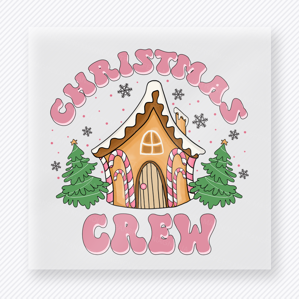 Christmas Crew Gingerbread House Christmas DTF Transfers