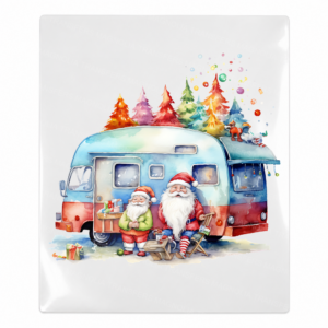 Santa Camper Christmas Christmas UV transfer for hard-surface products