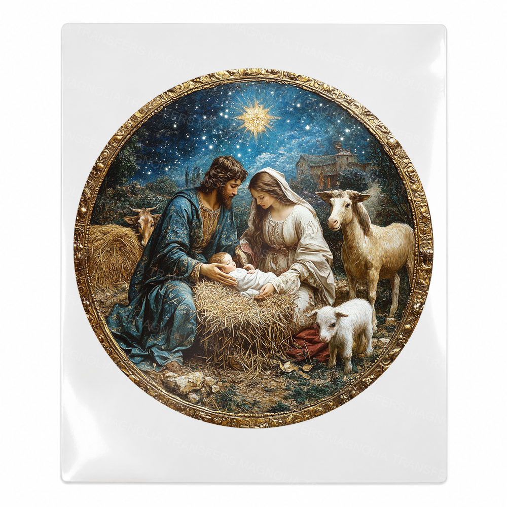 Nativity Scene Christmas UV transfer for hard-surface products