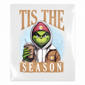 Tis The Season Grinch Hoodie Christmas UV transfer for hard-surface products