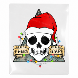 Kinda Merry Kinda Scary Skull Lights - Christmas UV Transfer