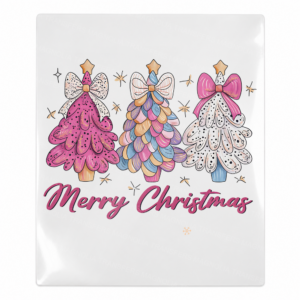 Merry Christmas Pastel Trees - Christmas UV Transfer