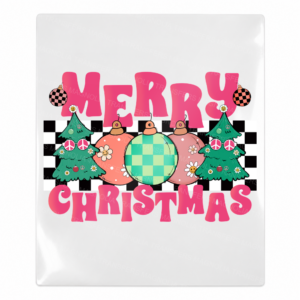 Merry Christmas Pink Ornaments - Christmas UV Transfer