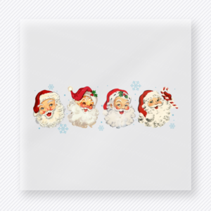 Christmas Santa Faces Christmas DTF Transfers