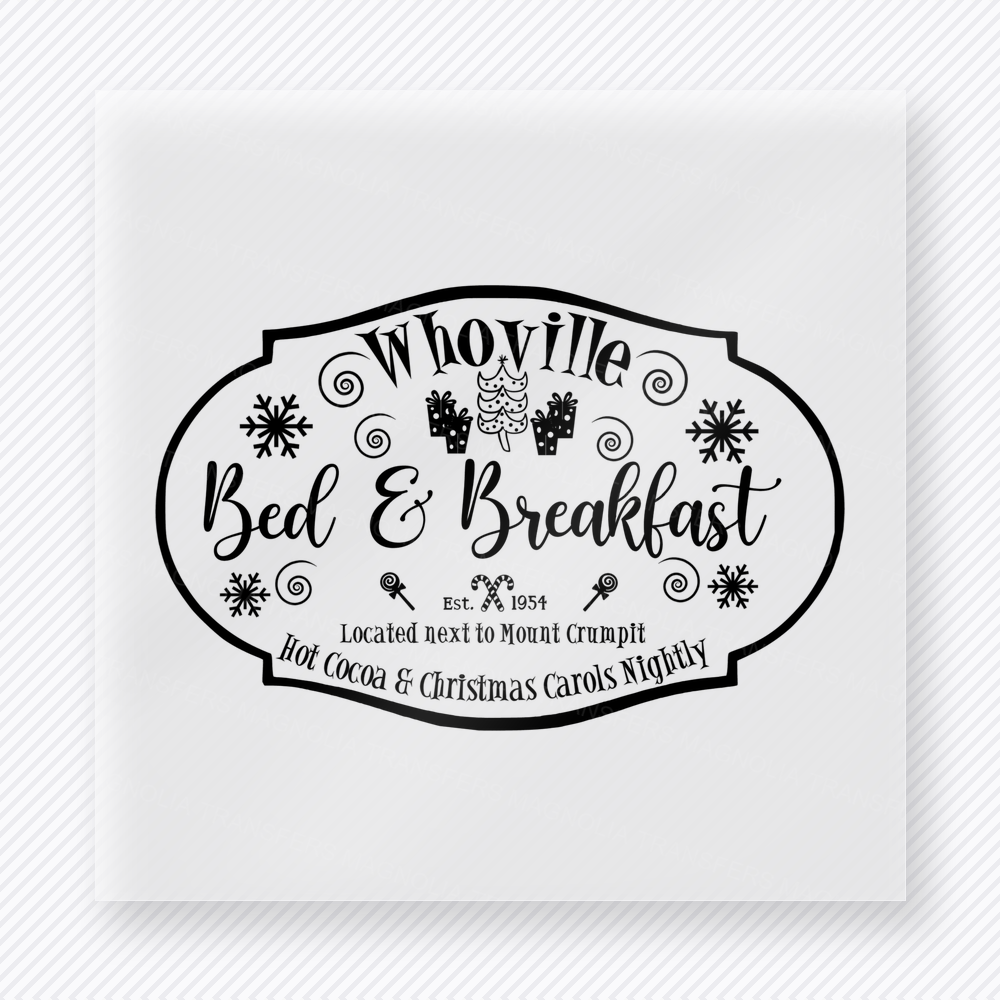 Whoville Bed And Breakfast Christmas DTF Transfers