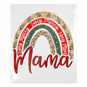 Very Merry Mama rainbow Christmas UV Transfer
