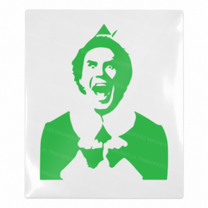 Green Christmas elf silhouette UV Transfer
