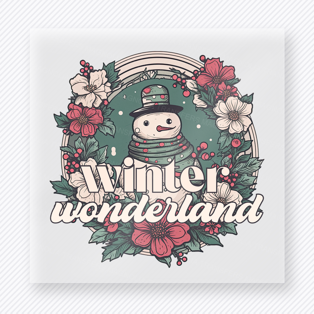 Winter Wonderland Snowman Christmas DTF Transfers