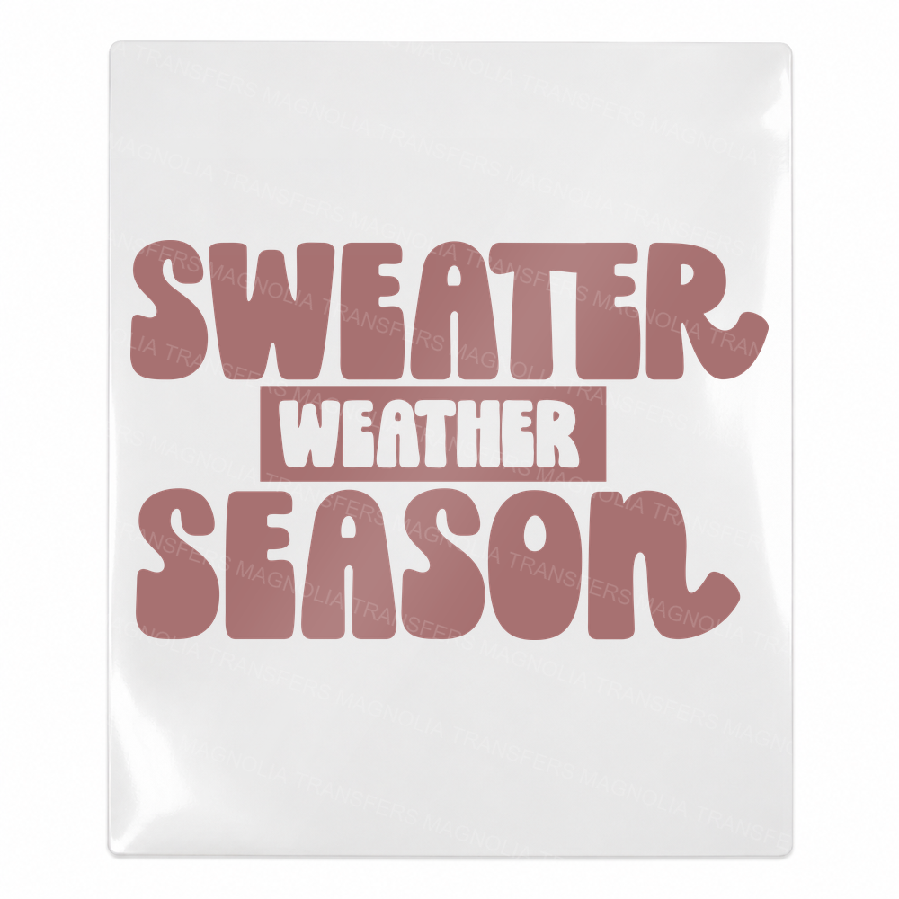 Sweater Weather Season retro Christmas UV Transfer