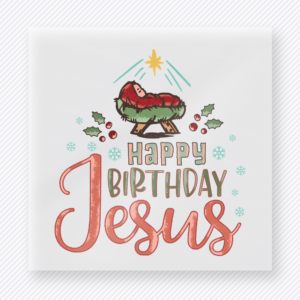 Happy Birthday Jesus Manger Christmas DTF Transfers