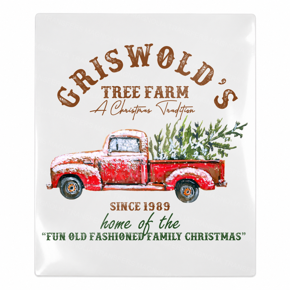 Griswold's Tree Farm red truck UV Transfer