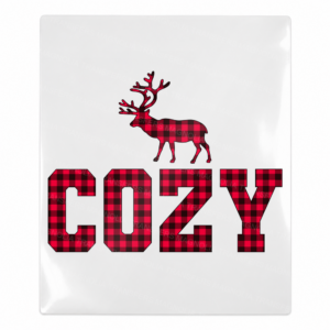 Cozy plaid reindeer UV Transfer