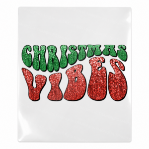 Christmas Vibes glitter lettering UV Transfer