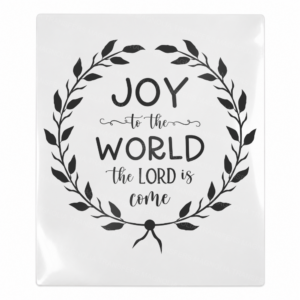 Joy To The World leafy wreath UV Transfer