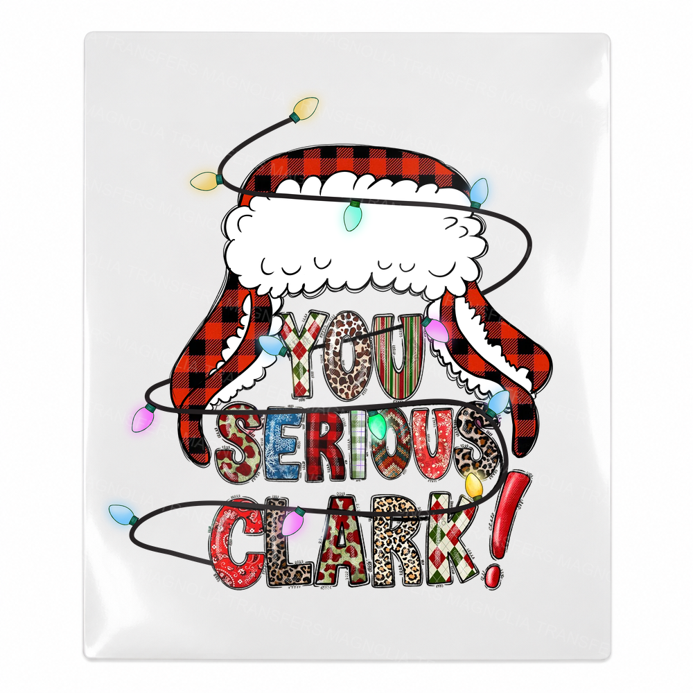I'm Serious Clark buffalo plaid UV Transfer