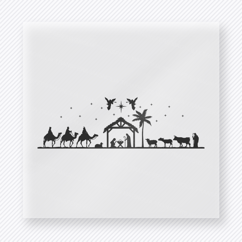 Nativity Silhouette Christmas DTF Transfers
