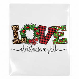 Love Christmas Y'all patterned UV Transfer