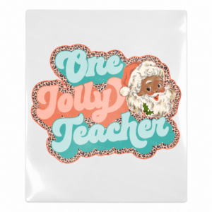 One Jolly Teacher dark skin Santa UV Transfer