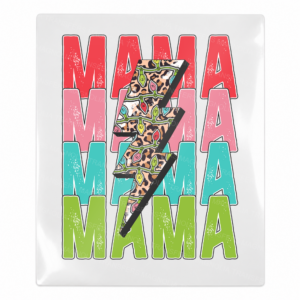 Mama pastel gingerbread lightning bolt UV Transfer