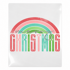 Merry Christmas rainbow arches UV Transfer