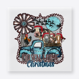 Down Home Christmas Truck Christmas DTF Transfers